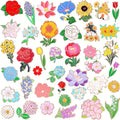 40pcs Flower Pins Flower Enamel Pins For Backpacks Floral Lapel Pins Cute Rose Spring Pins Sunflower Tulip Lily Hydrangeas Gnome Brooch Pins Cartoon Plants Pins For Women Gifts