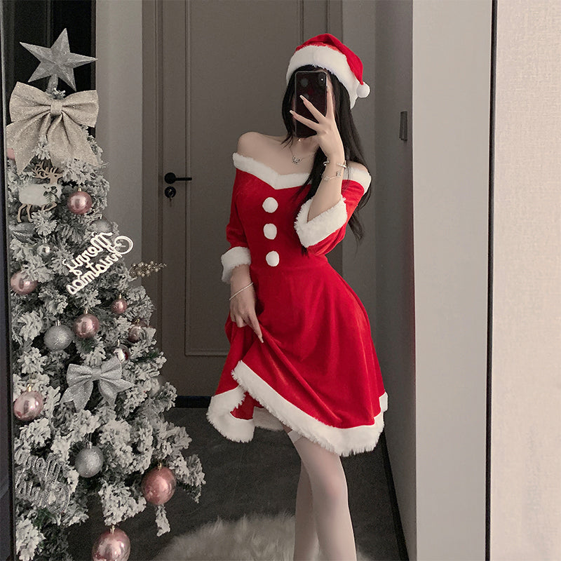 SD-6220 Christmas outfit cute plush sexy pure desire sling sexy lingerie slim female uniform suit