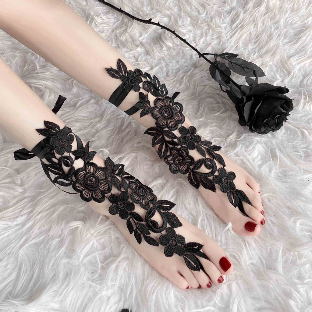T-1022 Romantic lace cutout decorative socks