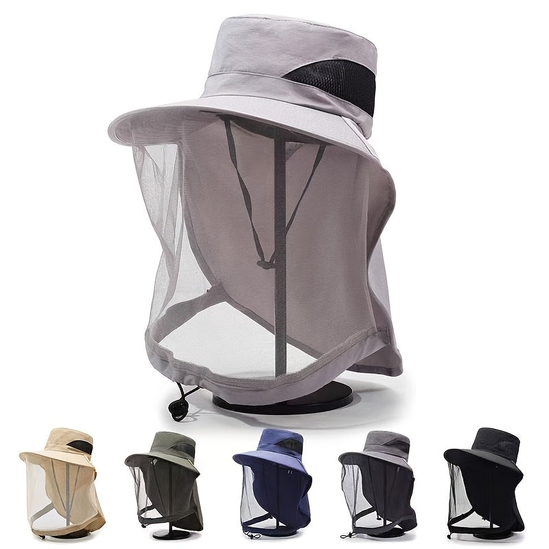 [Mosquito-Proof Fishing Hats] Men's Mosquito-Proof Hats, Fishing Hats With Face Cover, Breathable Mesh Face, Night Fishing Insect Protection, Women's Insect-Proof Hats, New Summer Fisherman Hats, Outdoor Fashion Men's Hats