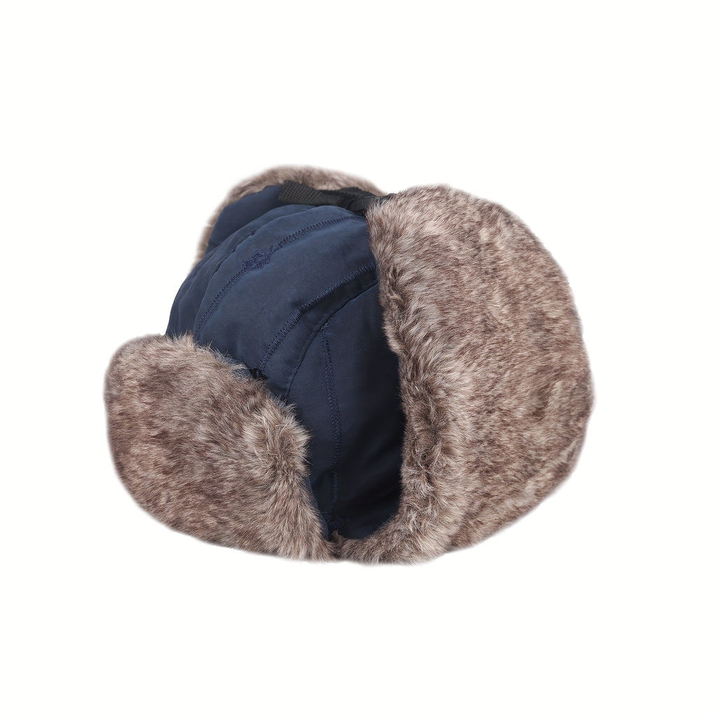 Warm Winter Cap with Ear Covers And Face Mask, Designed to Protect Against Wind, Suitable for Skiing, And Lined with Plush for Cold Weather, Ideal for Both Men And Women