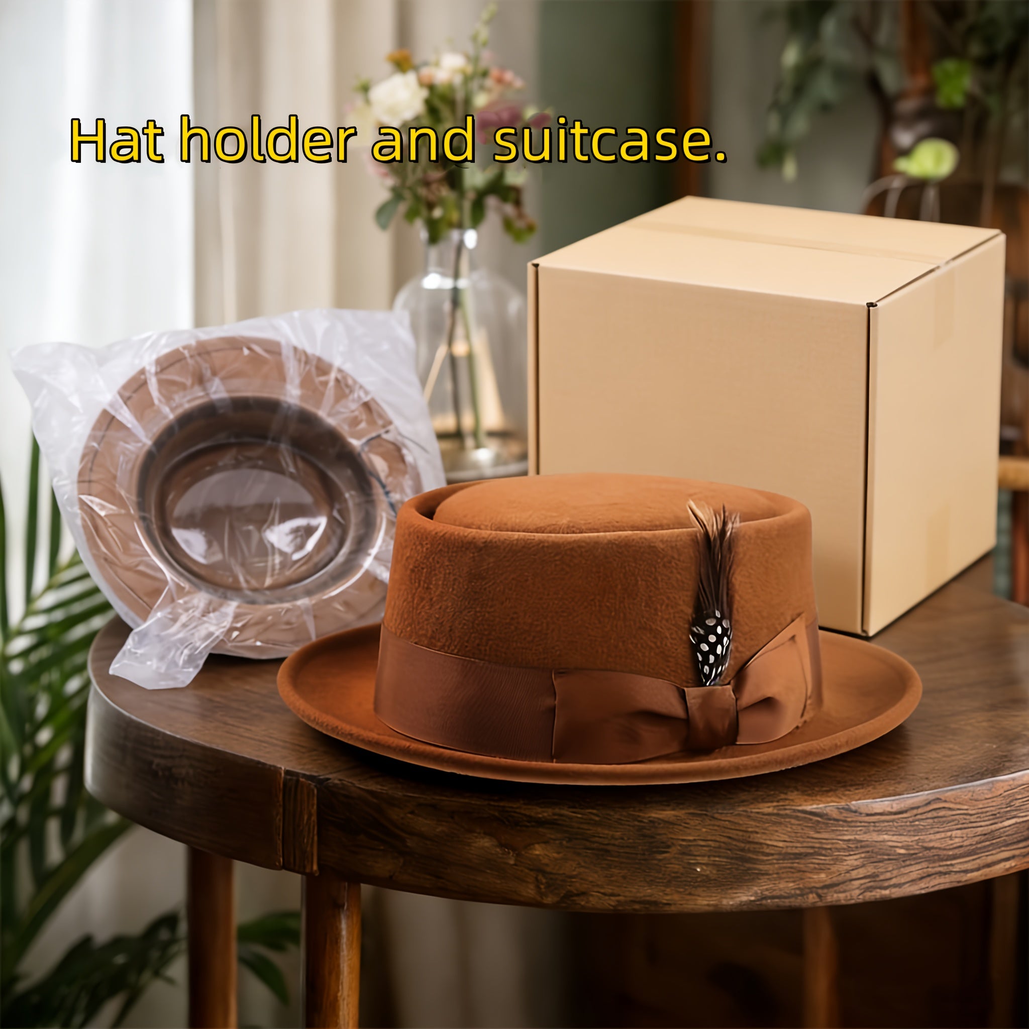 Premium Cashmere Wool Felt Hat - Suitable for Formal Parties, Christmas Gifts, Fedora Hats for Men, Weddings, Jazz Hats, Holiday Parties, Men's and Women's Top Hats, Autumn/winter Wide-brim Cashmere Wool Felt Hats, Exquisite Satin Bow Decoration.
