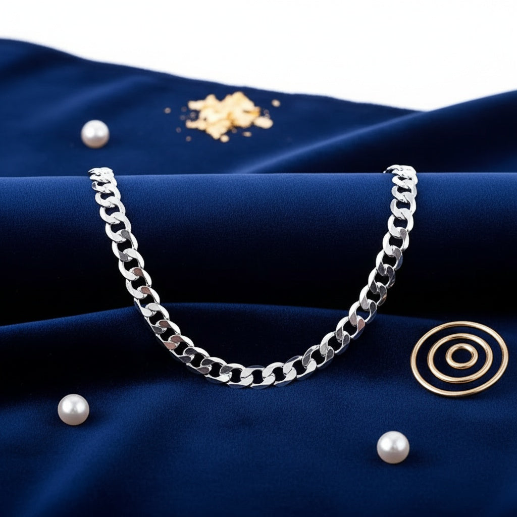 8mm 925 Cuban Link Chain, Classic Cuban Link Design, Exquisite and Stylish, Available in Multiple Sizes, the Perfect Gift for a Lover, Family, or Friend