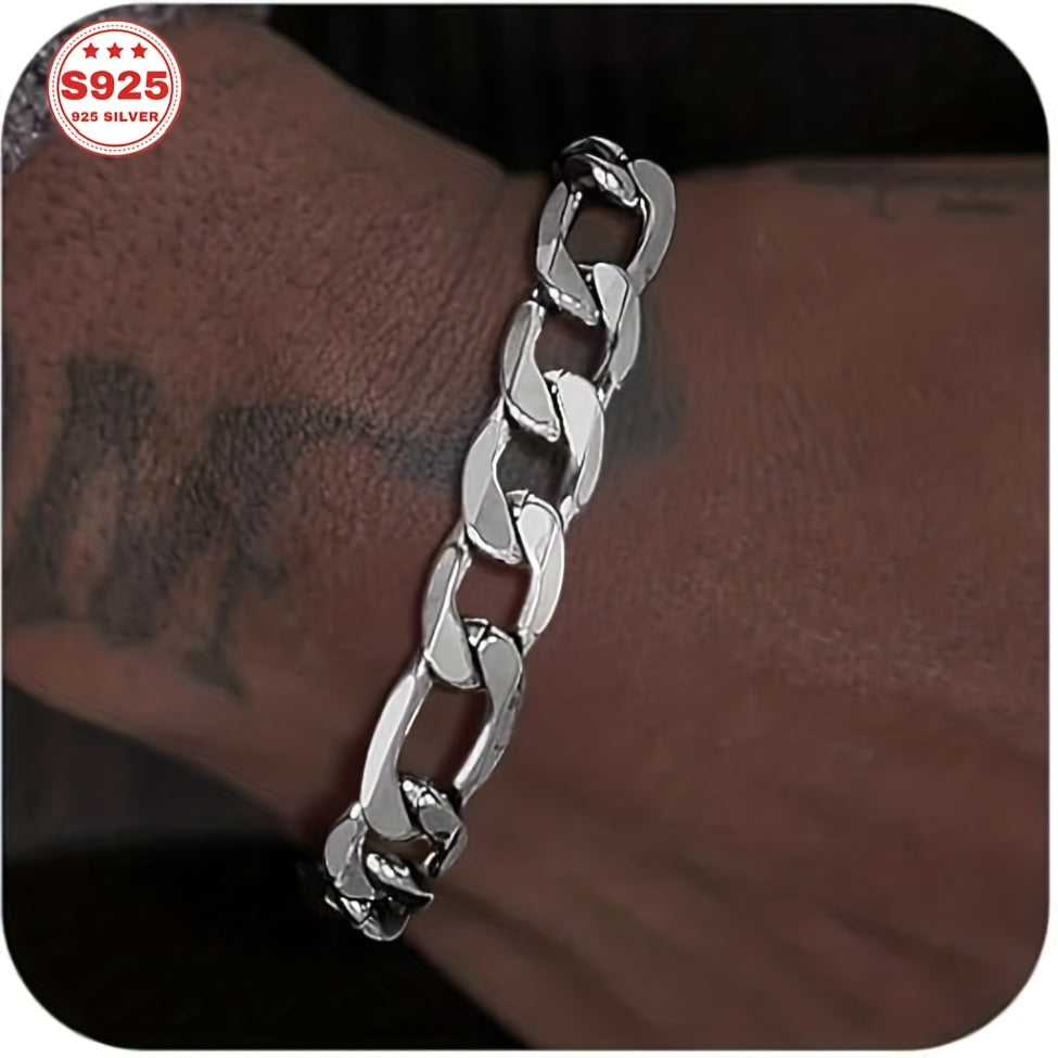 8mm 925 Cuban Link Chain, Classic Cuban Link Design, Exquisite and Stylish, Available in Multiple Sizes, the Perfect Gift for a Lover, Family, or Friend