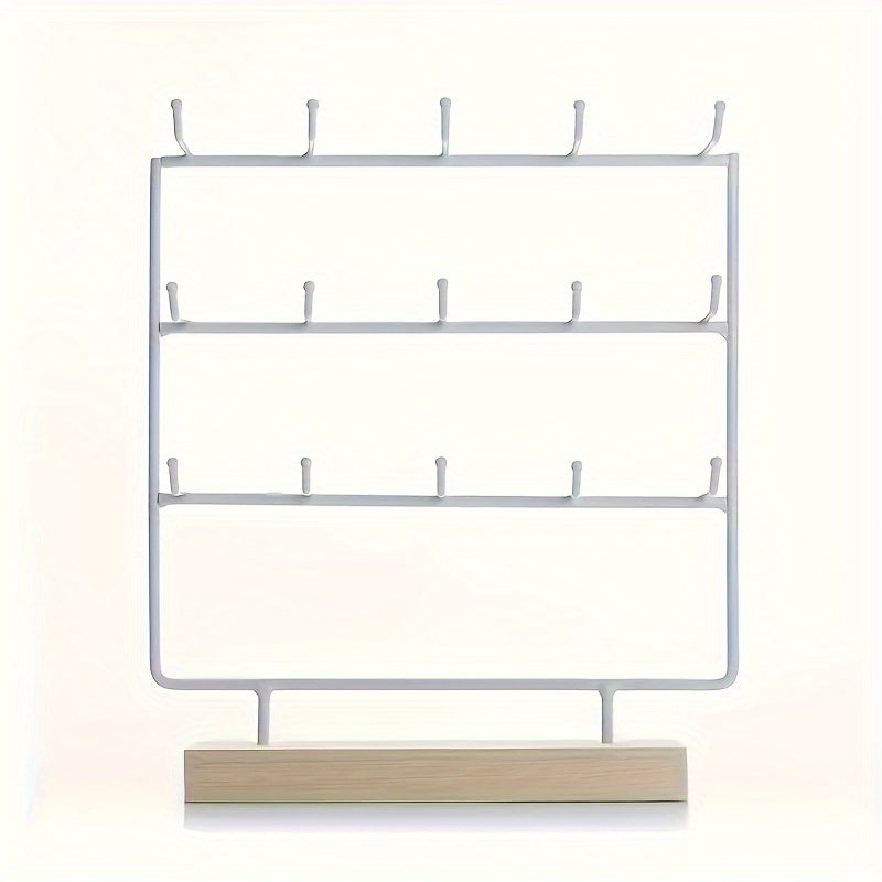 Iron Art Creative Earring Display Rack, Jewelry Storage Rack, 15 Hook Hanging Rack, Earrings And Earrings Rack, Stall Jewelry Rack