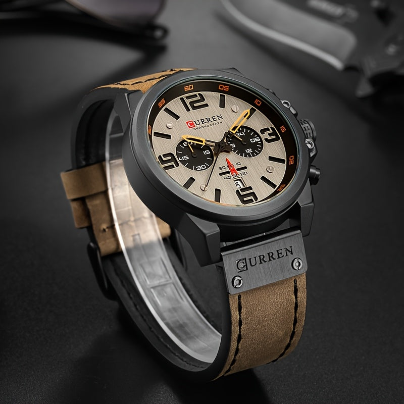 Men's Casual Sports Watch - Multifunctional with Timer and Calendar