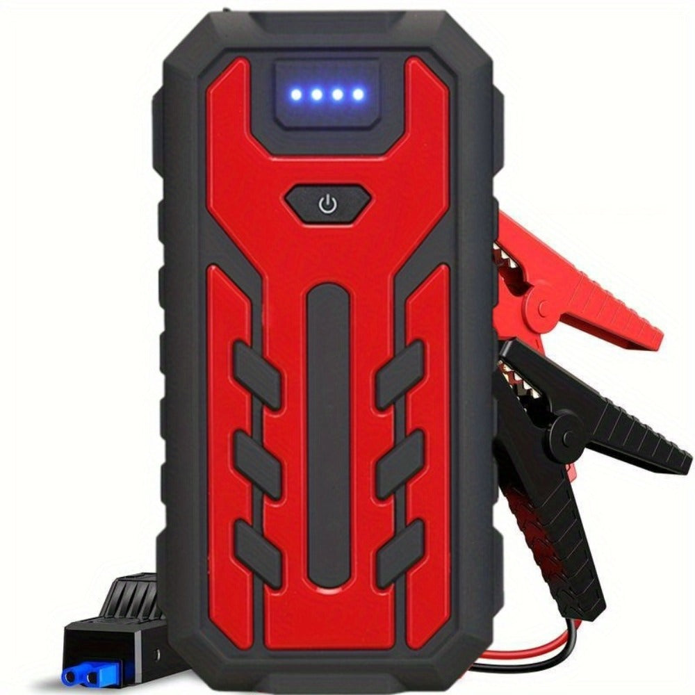 [Portable Car Jump Starter] 10000upgrade 7-in-1 Multi-Functional Emergency Jump Starter, Portable Car Battery Starter, Suitable For 2.64-Gallon Gasoline Or 2.38-Gallon Diesel Batteries, LED Emergency Lights, And Car Emergency Tools