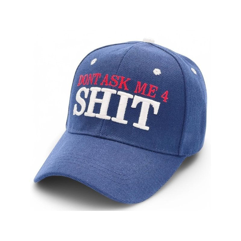 "DONT ASK ME 4 SHIT" Funny BASEBALL CAP Unique Embroidered BASEBALL CAP Adjustable, UV protection Design For American, Perfect for Outdoor Activities, Casual Show your Personality