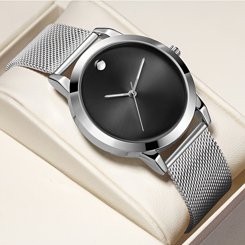 Mens Fashion Stainless Steel Band Watches Casual Simple Watches for Men, the Best Choice for Gifts