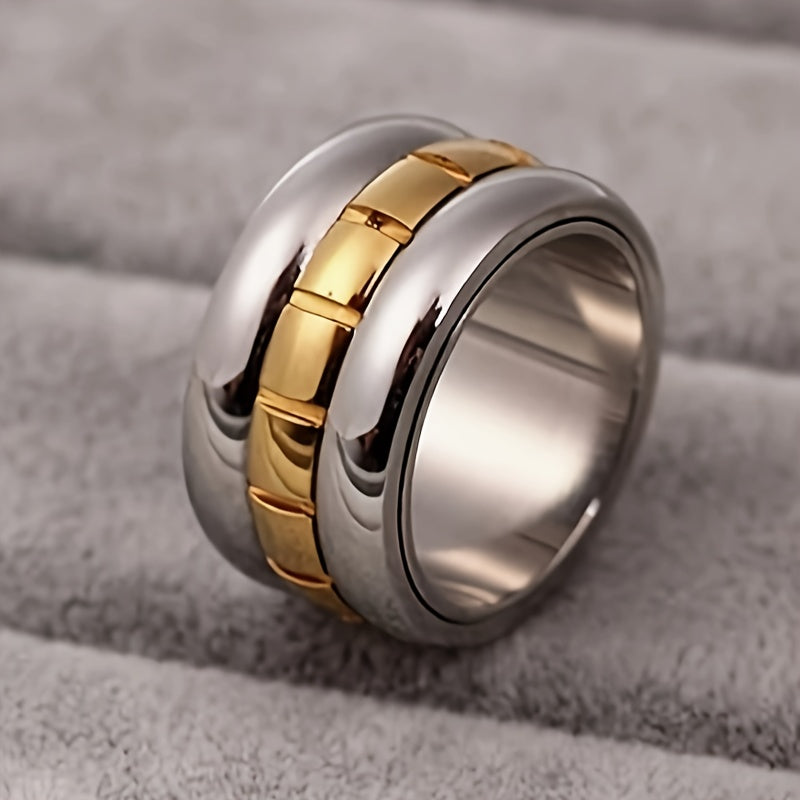 Titanium Steel Ring - 12Mm Fashionable Stainless Steel Band for Couples, Perfect Engagement And Wedding Ring, Durable, Hypoallergenic, Comfort Fit, Unisex Design