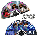 Where Is The Boot Fan On The Ground? Folding Fan, Flapping Fan, Black/pink/blue Suitable for Line Dancing Unique Oriainal Pattern, Suitable for Party Props, Perfect Gift, Suitable for Line Dancing Enthusiasts | Home Decoration | Women's Accessories