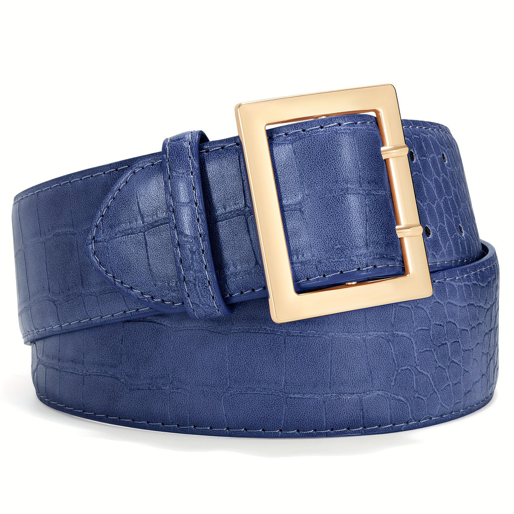 1pc Women'S Crocodile Pattern Wide Belt, Jeans Dress Fashion Women'S Belt, Dress Pants Match