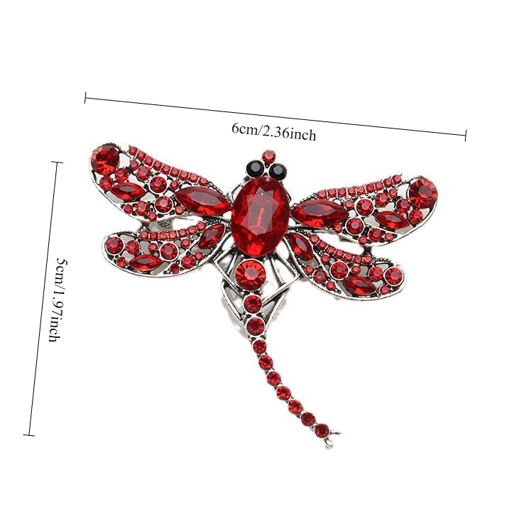 6pcs set of dragonfly brooch, elegant and colorful brooch, insect themed brooch, high-quality temperament brooch, showcasing luxury, clothing accessory brooch, suitable for daily wear, attending banquets, giving gifts
