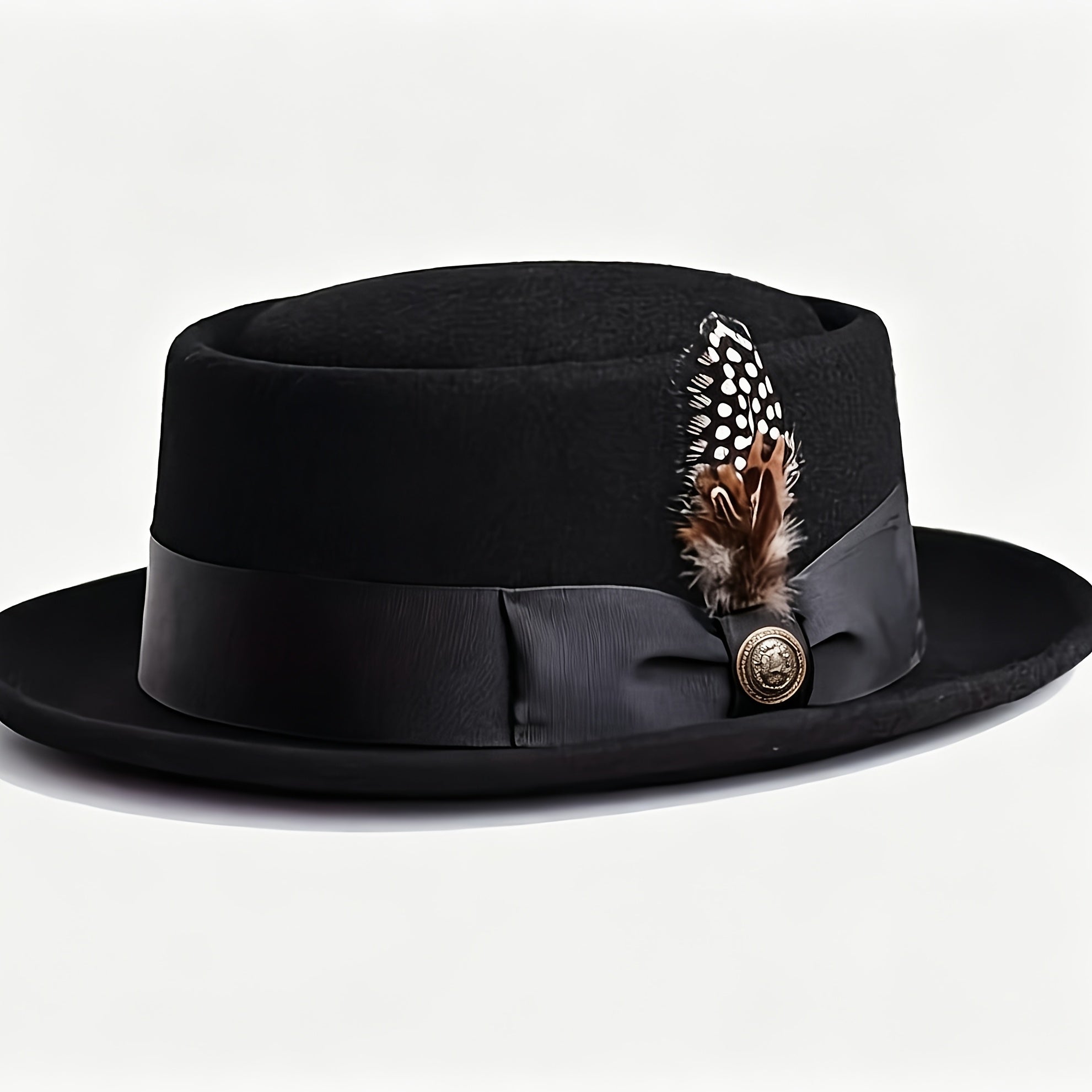 Valentine's Day Gift - Adjustable Pork Pie Hat - Premium Wool - Ideal for Dress Parties, Weddings, Festivals, and the Best Choice for Christmas Gifts