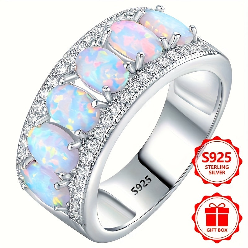 [Floral Ring Design] 925 Sterling Silver Women's Ring - Elegant Floral Design, Sparkling Accents, Perfect for Parties, Gifts, And Daily Wear. Daily Wear Ring - Floral Ring Design