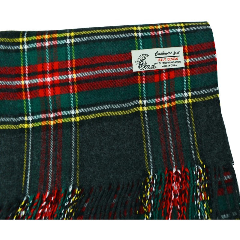 Scottish Stewart Tartan Plaid Luxurious Winter Scarf Soft Cashmere Feel 72"x12", Scottish Heritage Holiday Gift