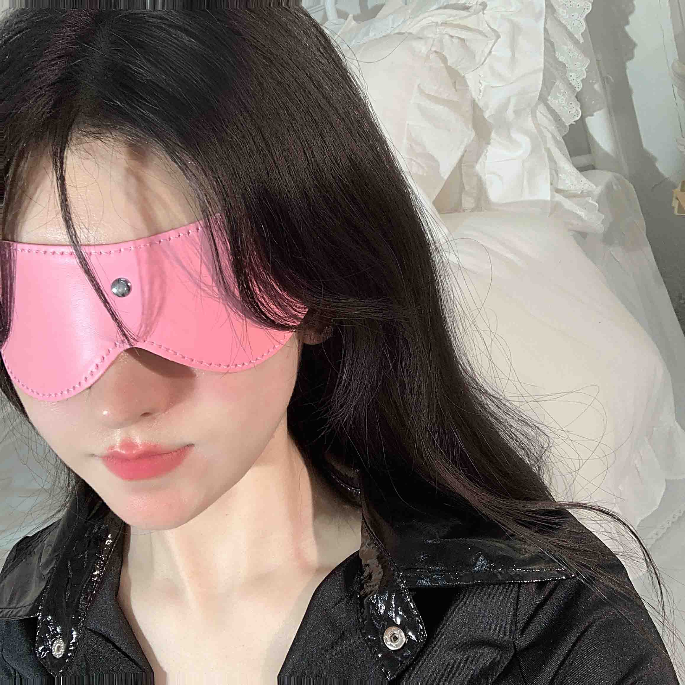 P-346 Leather blackout eye mask