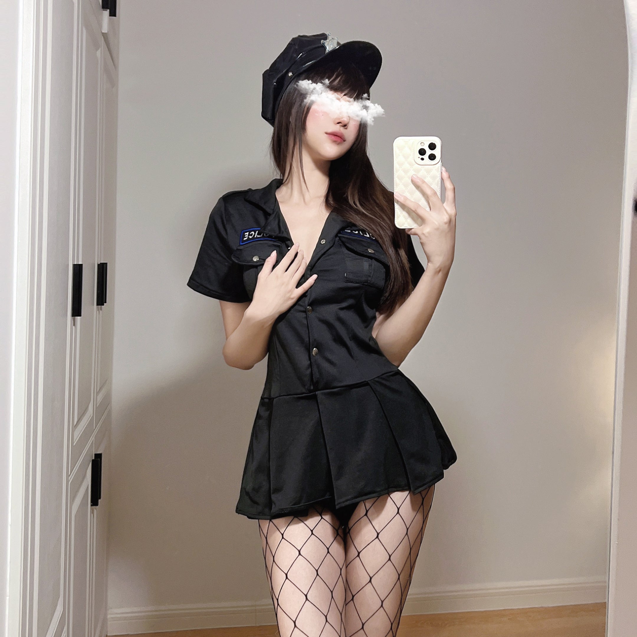 J-2052  Midnight officer dress sexy cosplay