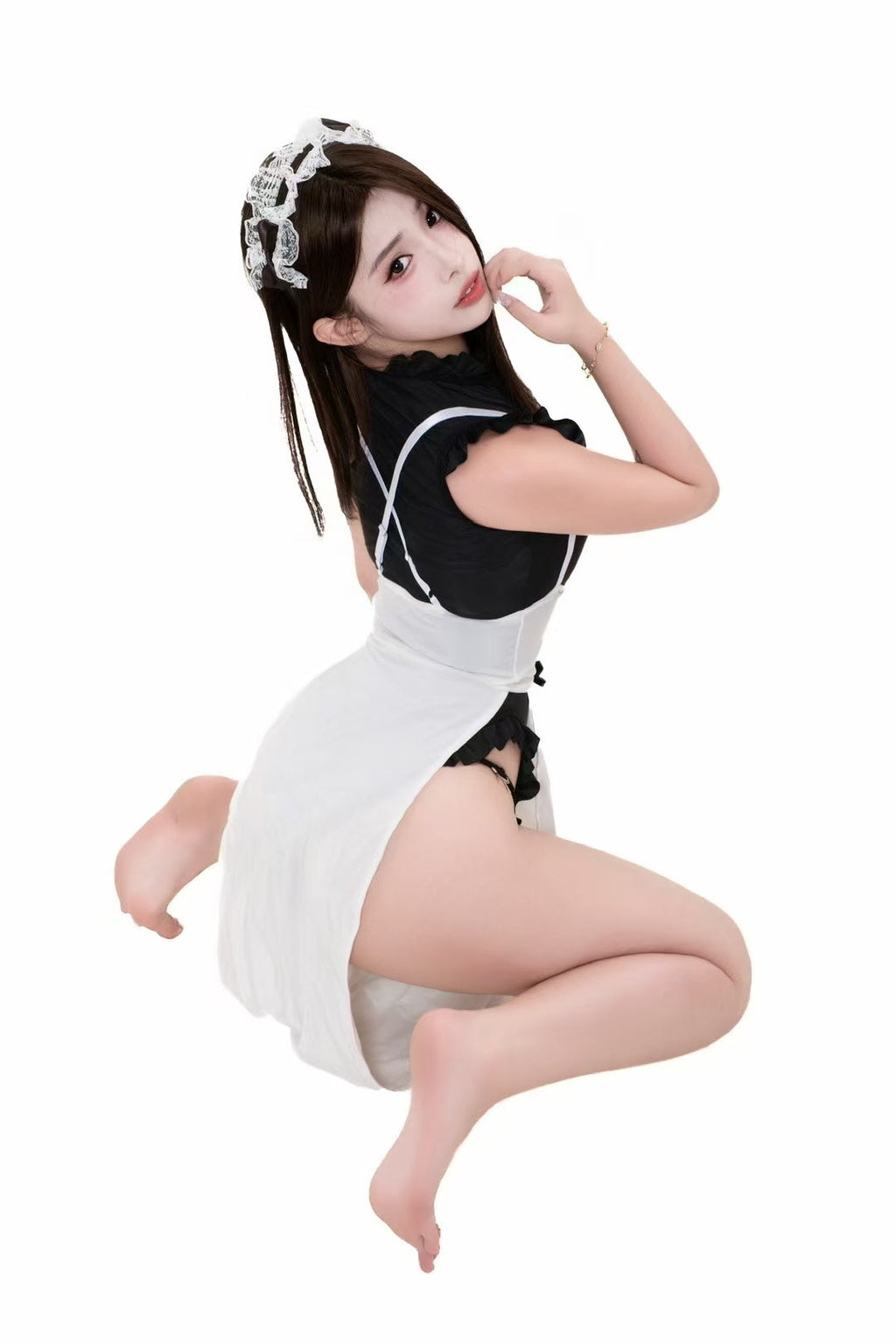 T-1688 Anime Cosplay Maid Long Dress - Pure Desire, Cute and Sexy Costume