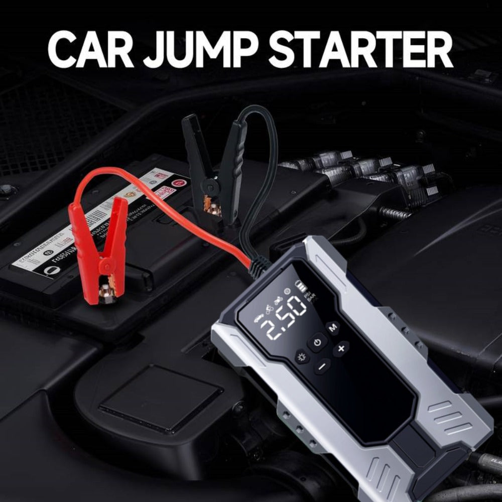 [Portable Car Jump Starter] 10000upgrade 7-in-1 Multi-Functional Emergency Jump Starter, Portable Car Battery Starter, Suitable For 2.64-Gallon Gasoline Or 2.38-Gallon Diesel Batteries, LED Emergency Lights, And Car Emergency Tools
