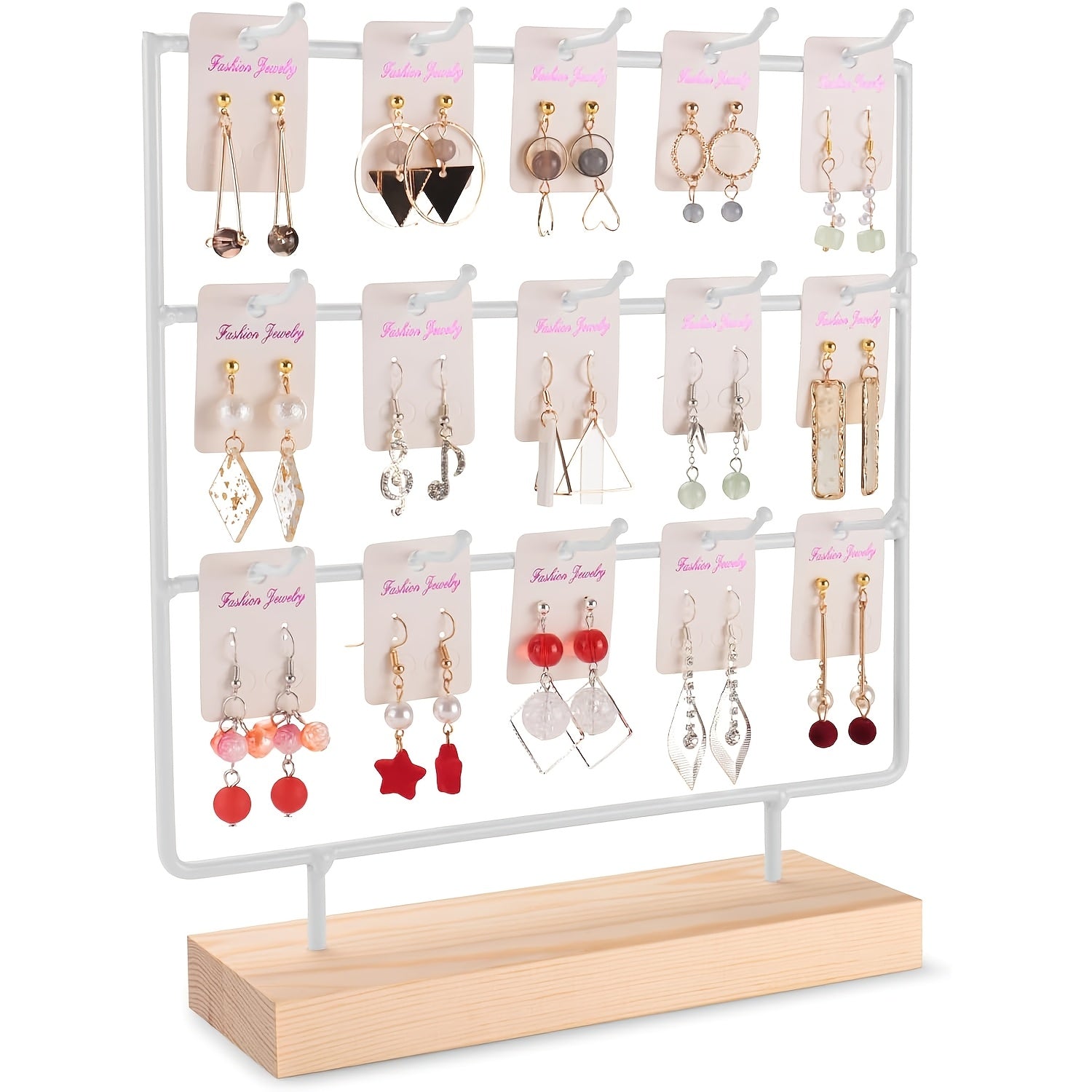 Iron Art Creative Earring Display Rack, Jewelry Storage Rack, 15 Hook Hanging Rack, Earrings And Earrings Rack, Stall Jewelry Rack