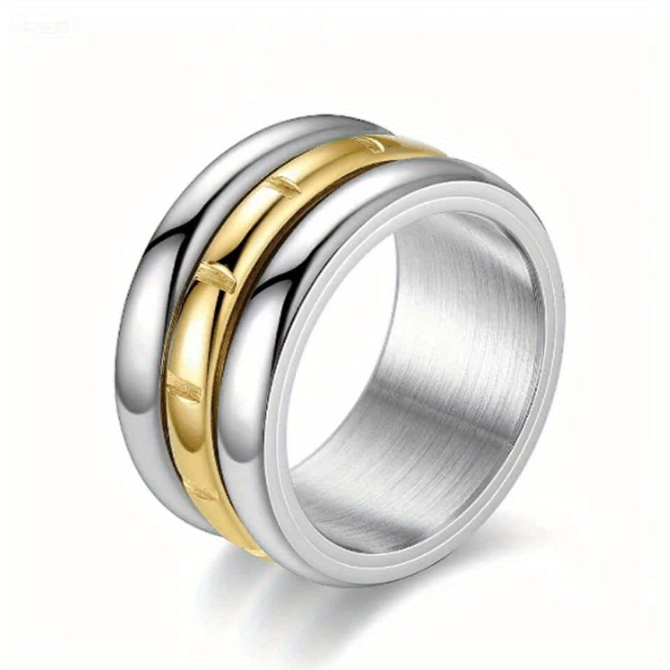 Titanium Steel Ring - 12Mm Fashionable Stainless Steel Band for Couples, Perfect Engagement And Wedding Ring, Durable, Hypoallergenic, Comfort Fit, Unisex Design