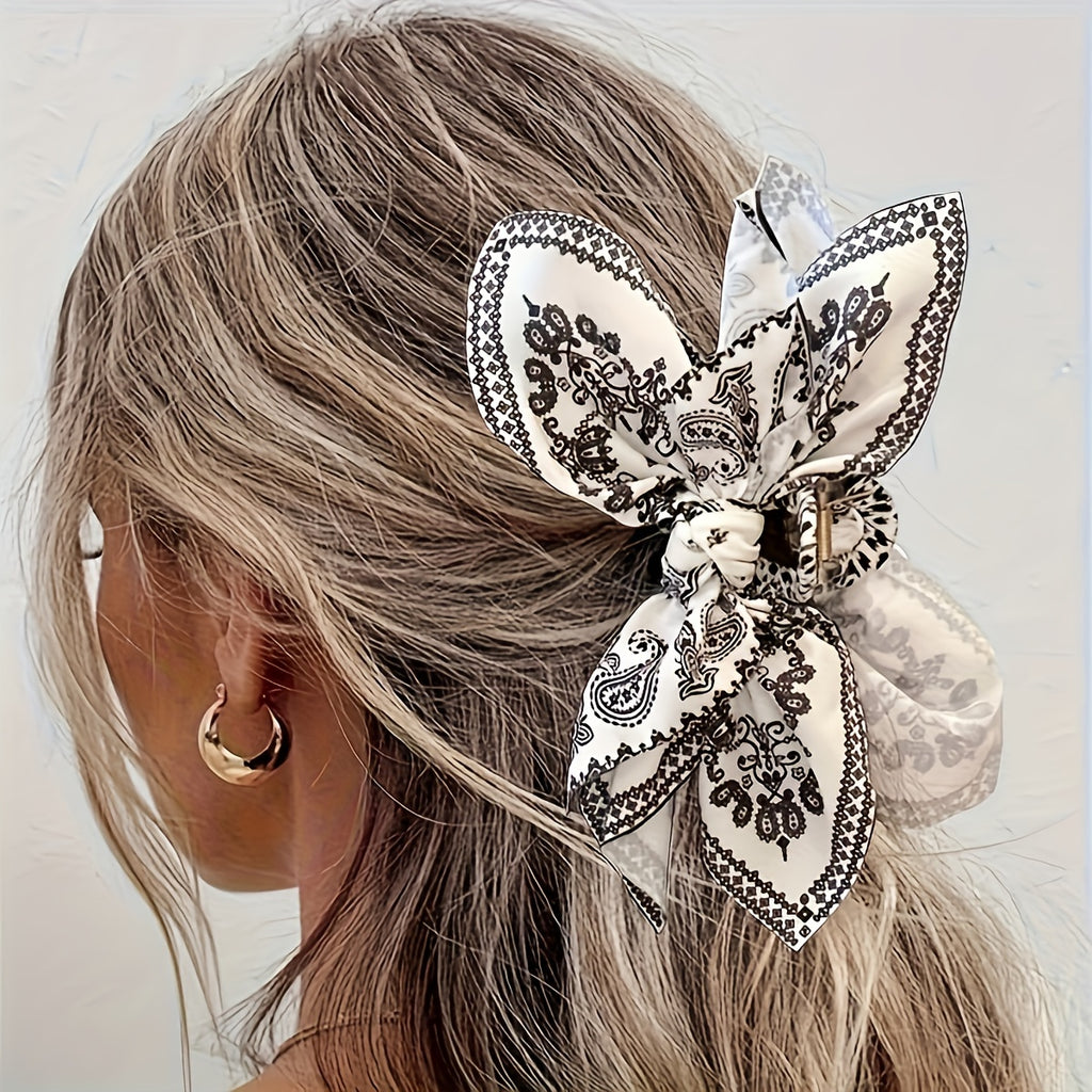 4pcs Vintage Bow Hair Claw Clip Nonslip Hair Jaw Clip Strong Hold Hair Claw Clips Boho Styling Hair Additions for Women