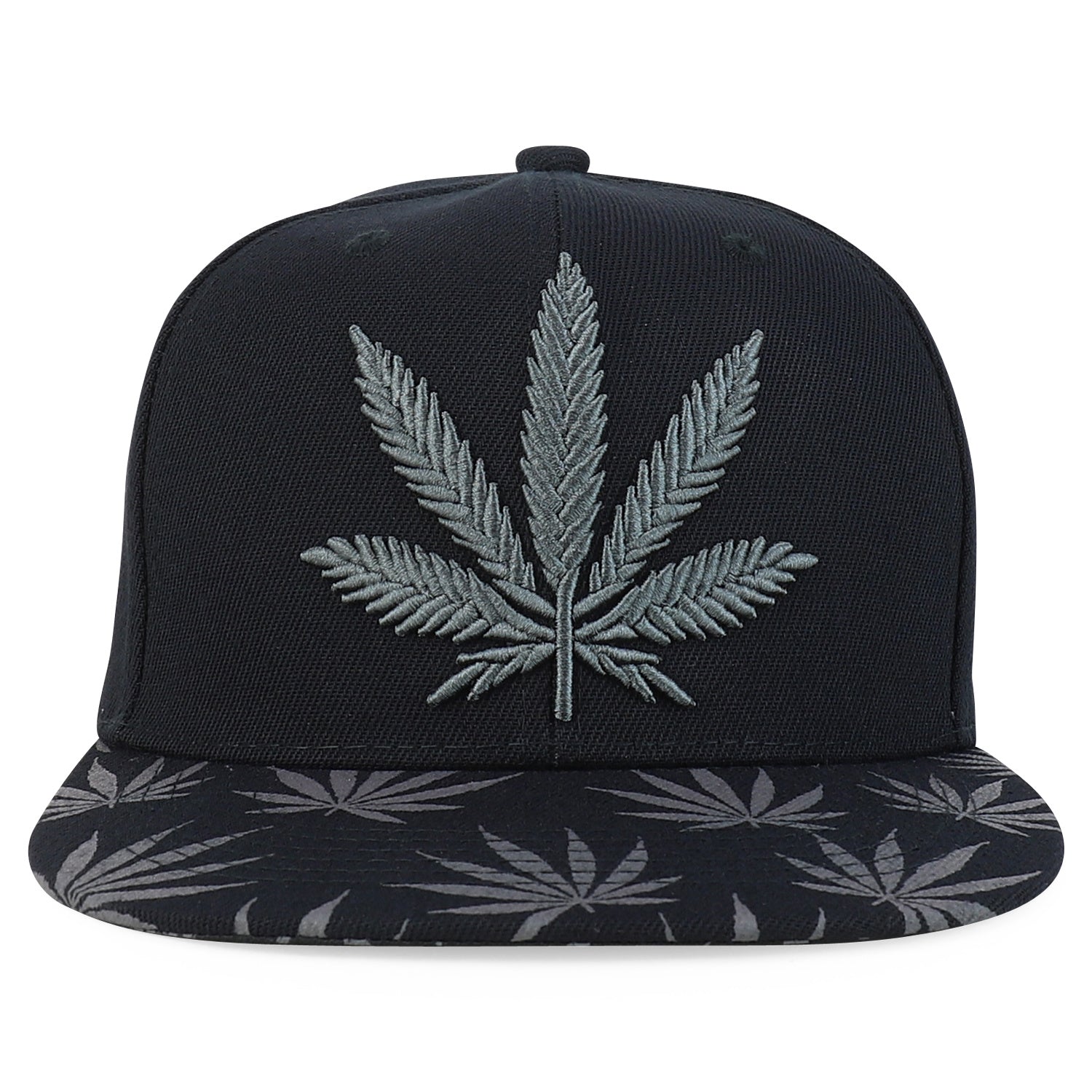 Rasta MJ Leaf 3D Embroidered Flat Bill Snapback Cap