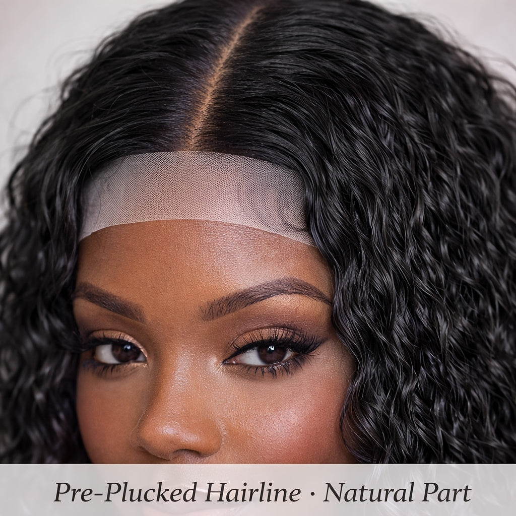 24 Inch Deep Wave Lace Front Wig, Women'S Hairpiece, Water Wave Wig, Women'S Deep Wave Lace Wig, Suitable for All Occasions Wigs for Parties