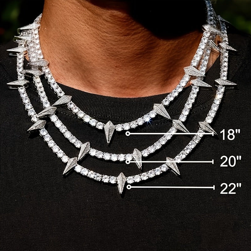 1 Men's Necklace with Wolf Tooth Pendant King of Wakanda Spike Necklace for Christmas New Year Valentine's Day Gift