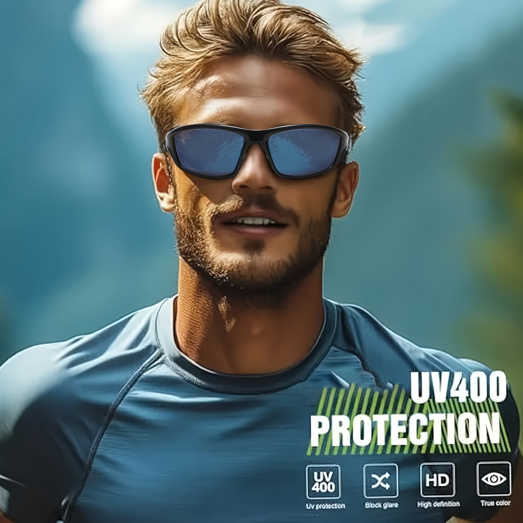 4 Pairs Sports Sunglasses for Men And Women, Full Frame UV Protection, Ultra-Light PC Frame, PC Lens, Very Suitable for Cycling, Rock Climbing, Running, Fishing - Outdoor Leisure Travel Sunglasses for Men And Women