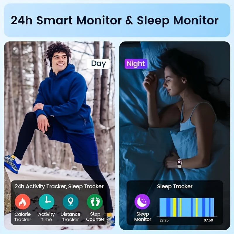 2025 New Smartwatch 1.83-inch High-definition Large Screen, Wireless Communication Sports Watch, Voice Call, Music Playback, Healthy Sleep Monitoring, Health Watch, Step Counting Calorie Smart Wristband,, Suitable for Valentine's Day Gift