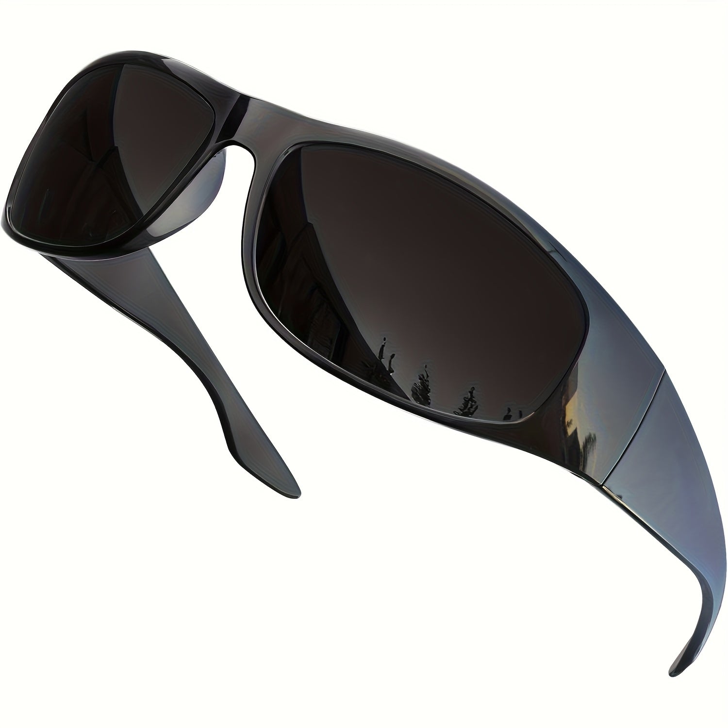 Super Dark Polarized Black | Wrap Around Style Lightweight