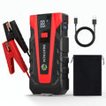 The Car Emergency Starter Power Supply Comes with A Digital Tire Pressure Gauge And Air Pump, A Window Breaker Hammer, And Is Suitable for 12V Cars, Trucks, SUV, Rvs, And Motorcycles. It Features A Multi-Functional Portable LED Display, SOS