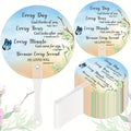 Christian Church Plastic Fans Religious Handheld Fan Bulk Religious Gifts Fans Thick Plastic Fans with Plastic Handle for Church Women Men Decoration Gift (Nature, 50pcs)