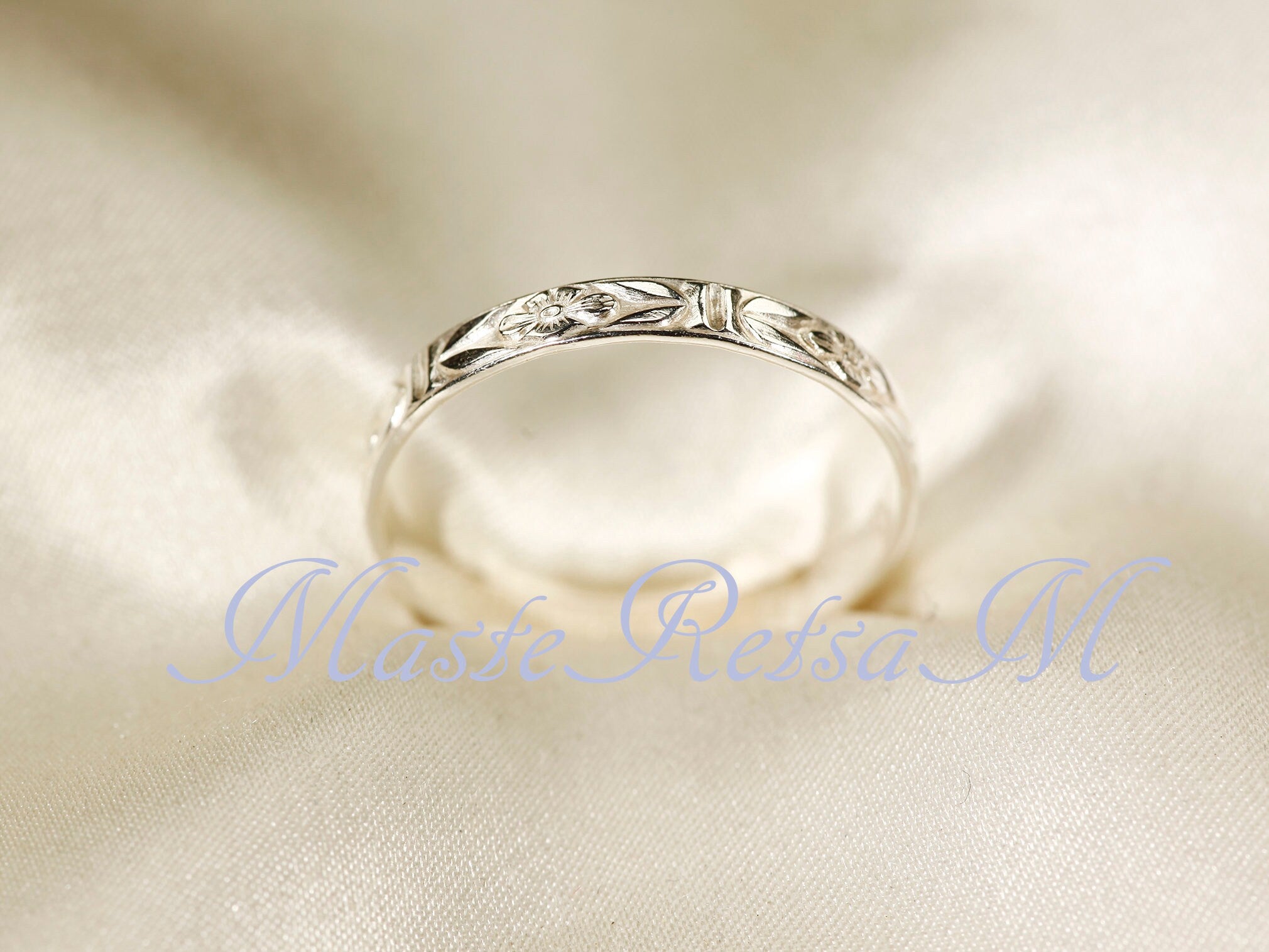 2124 MASTERETSAM 925 Sterling Silver Pattern Ring, Ring for Women, Ring for Men, Handmade Ring