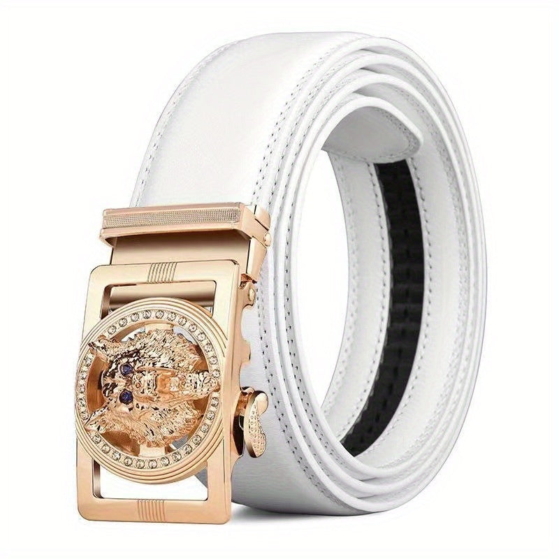 Multicolour Stylish Metal Buckle Belt for Men and Women - Fashionable Daily Decoration Jeans Belt with Automatic Buckle - Perfect Accessory for Business and Casual Accasions