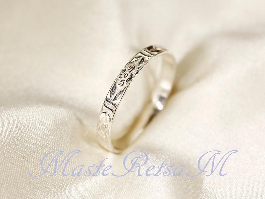 2124 MASTERETSAM 925 Sterling Silver Pattern Ring, Ring for Women, Ring for Men, Handmade Ring