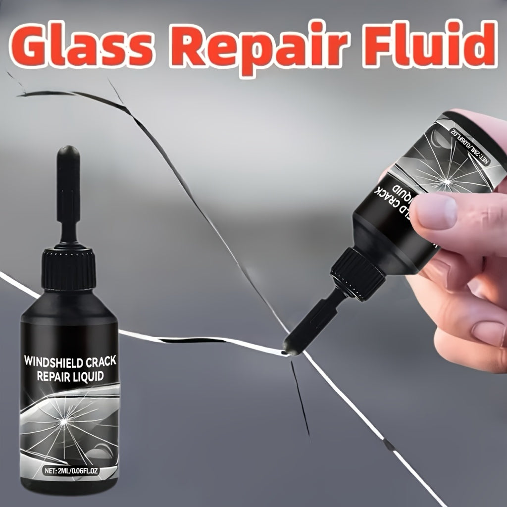 [Portable DIY Quick Fix] Windshield Repair Kit, 15-Minute Quick Fix, Nano Liquid Stops Spread, DIY And Save $250+. Works On Bullseye, Star Cracks, And Scratches. 2 Options-2-Pack Of Windshield Repair Fluid OR 2 Repair Fluids + 1 Suction Mount. Portable Bo