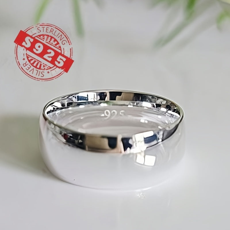 Sterling Silver Band Timeless Elegance in 8mm Solid Silver - Eternal Ring, Exquisite Craftsmanship, Durable Jewelry, Statement Ring for Jewelry Lovers, Bridal Accessory, Men Ring for Men High Quality