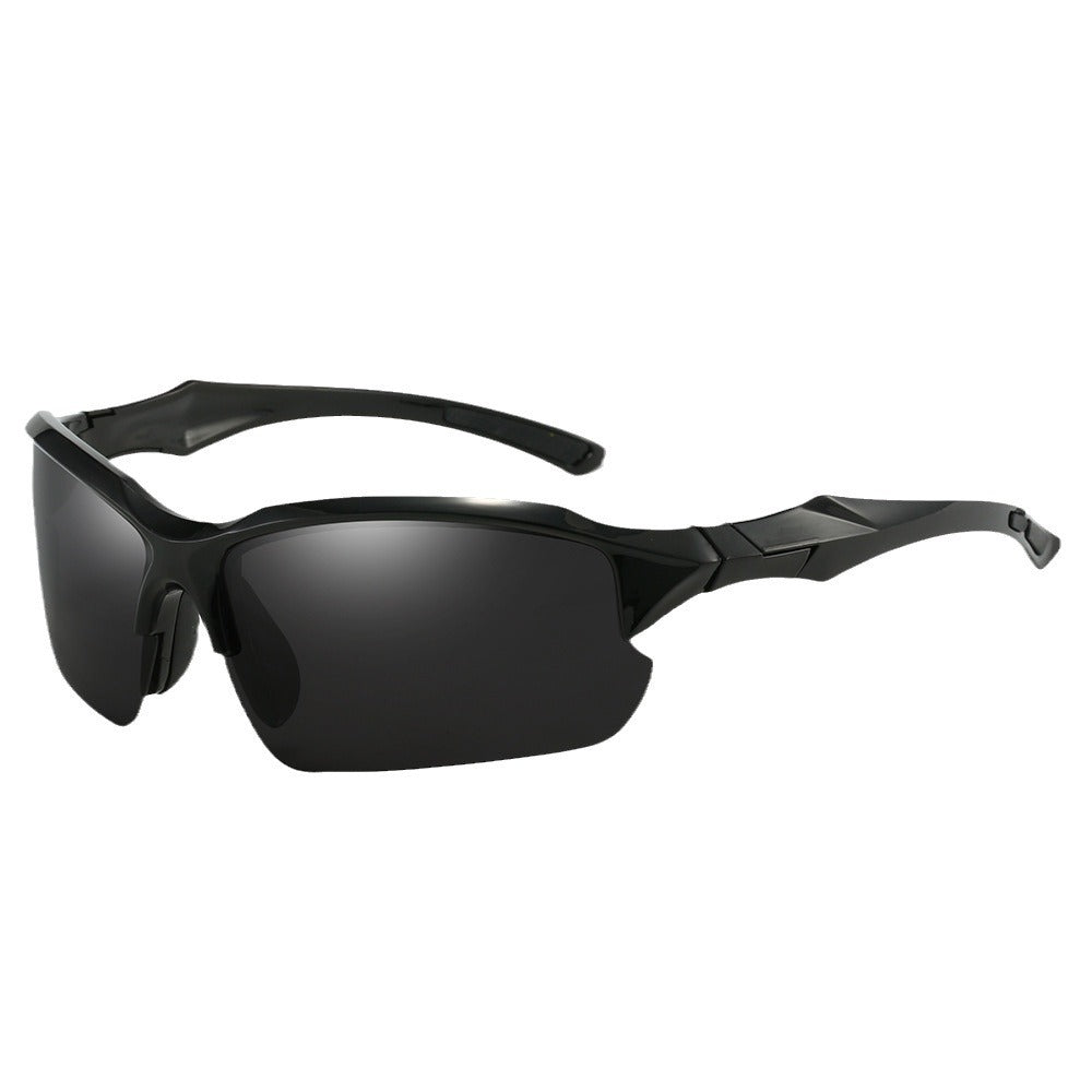 3pcs/ 10pcs New Cross-Border Outdoor Sports, Skiing, Driving Half-Frame Polarized Sunglasses Men'S Running Fishing Sunglasses Sun Protection Lightweight Goggles