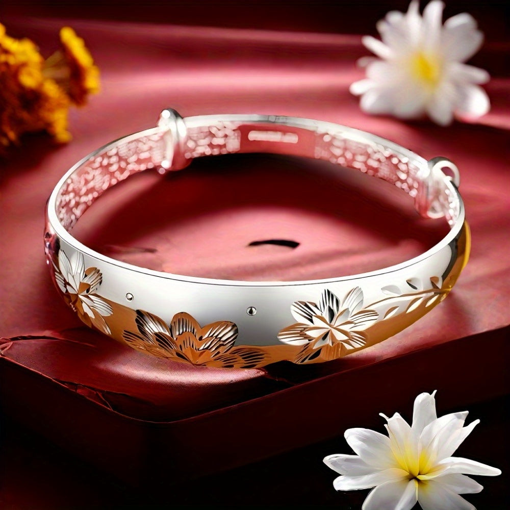 [Mother's Day Gifts] 925 Pure Silver Bracelet, a Push-Pull Bracelet for Women. The Style of the Mother Can Be Freely Adjusted. It Is a Festival Gift for the Mother