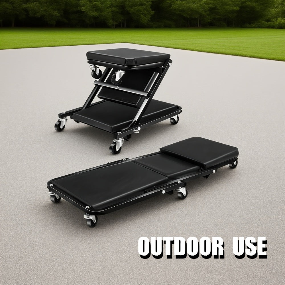New Gifts for My Husband: 36-inch (approximately 35.98-inch) Outdoor Z-Crawl Seats, Adjustable Load-Board Folding Car Crawl Kit, 6-wheel 2.5-inch (approximately 2.52-inch).Valentine's Day Gifts for Men, Boyfriends, Husbands, And Partners.