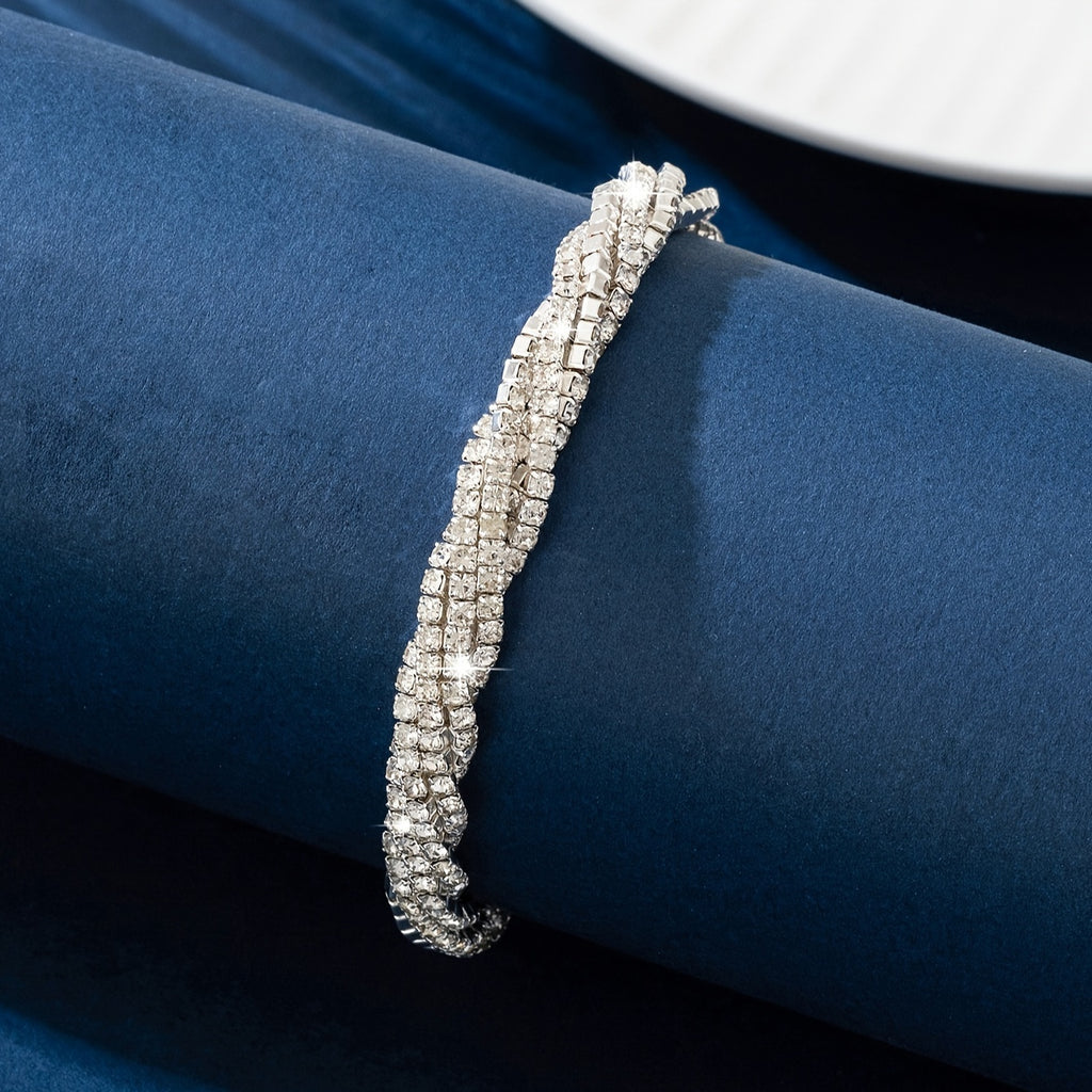 1pc Elegant Simple Style Wrap Bracelet, Copper Base, for Women, Daily & Wedding Wear, All-Season Fashion Jewelry