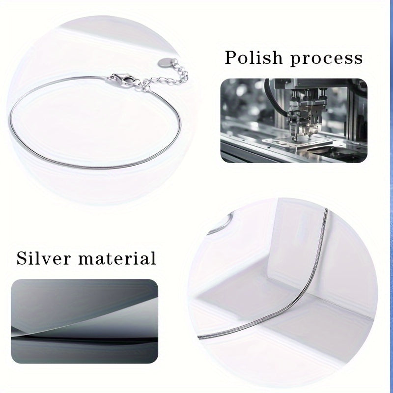 [Sterling Silvery Necklace] 925 Sterling Silvery Women's Necklace, Exquisite And Durable, Available In Sizes 16/ 18/ 20/ 22/ 24inch Cm, An Ideal Choice for Pendant Matching