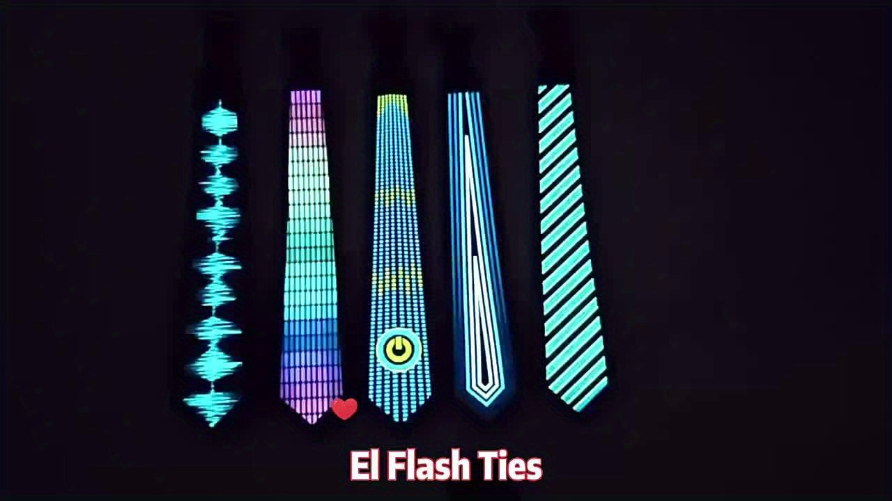[New Product] Voice-activated Light-up Tie, New And Unique Creative Outfits, Festival Dance Nightclub Queue Performance El