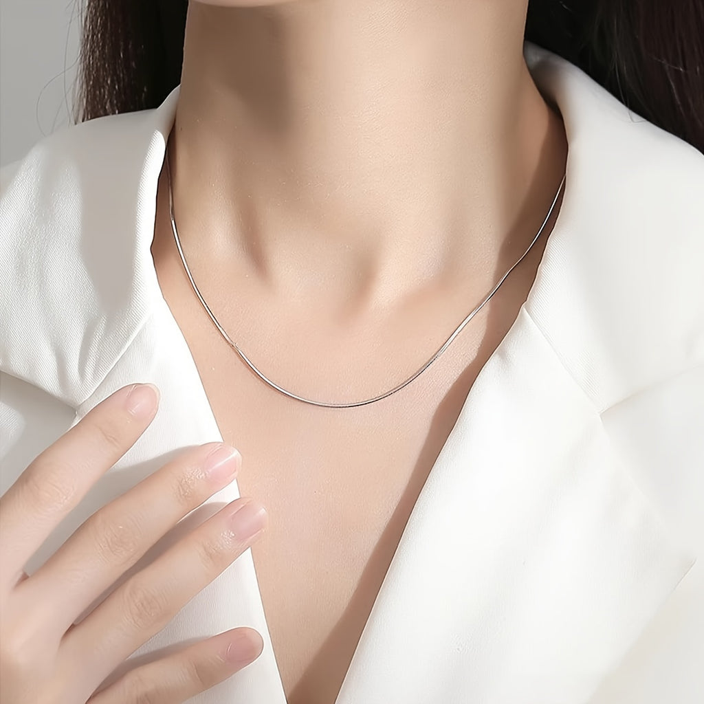 925 Sterling Silver Flexible Snake Chain Necklace for Men And Women, Available in 1MM And 2MM Thicknesses, in Lengths of 16, 18, 20, 22, And 24 Inches
