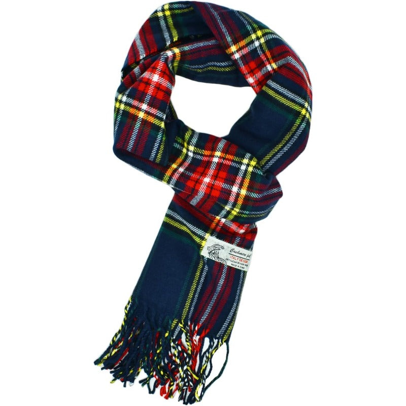 Scottish Stewart Tartan Plaid Luxurious Winter Scarf Soft Cashmere Feel 72"x12", Scottish Heritage Holiday Gift