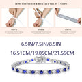 1pc Italian Luxury 925 Silver Moissanite Inlaid Bracelet, Designed And Hand-crafted By An Italian Designer, This Is A Commemorative Gift for Your Wife.Suitable for Various Occasions Such As Banquets.Gift Bag.Total Weight Of The Product (0.31 oz)