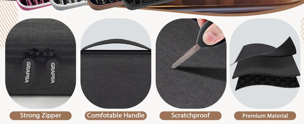 Travel Sunglasses Organizer Case for Quay Polarized Sunglasses Men Women, Trendy Sunglasse Storage Holder (Bag solely)